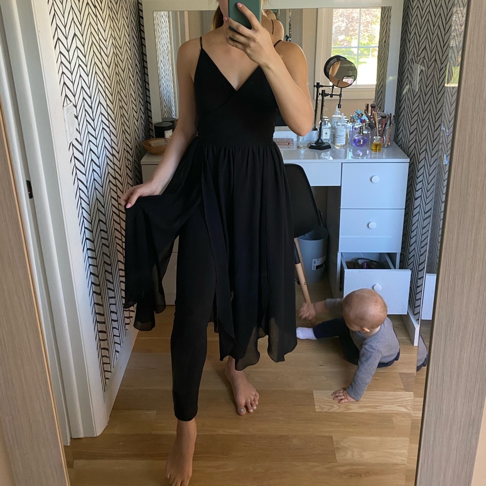 Zara Black Asymmetrical Jumpsuit - Picture 2 of 4